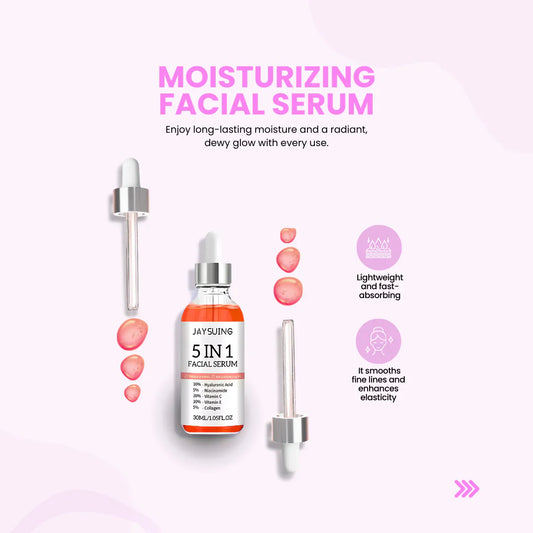 Sérum visage 5 en 1 JAYSUING à l'acide hyaluronique et à la vitamine C